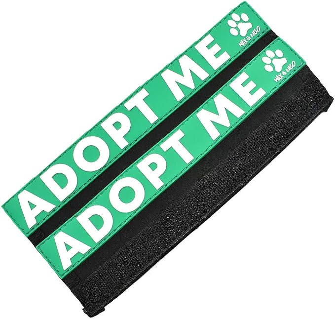 Max and Neo Leash Sleeves Adopt ME - We Donate 1 for 1 to Dog Rescues for Every Product Sold (Green/Single)
