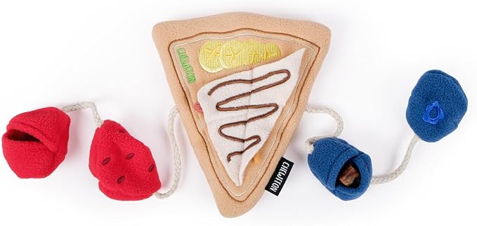 CHEWFFON Crepe Snuffle Dog Toy, Interactive Play with Treat Pockets | Enrichment Puzzle for Scent Work, Foraging Fun for Boredom Relief, Crinkle Design, for Small Medium Dogs
