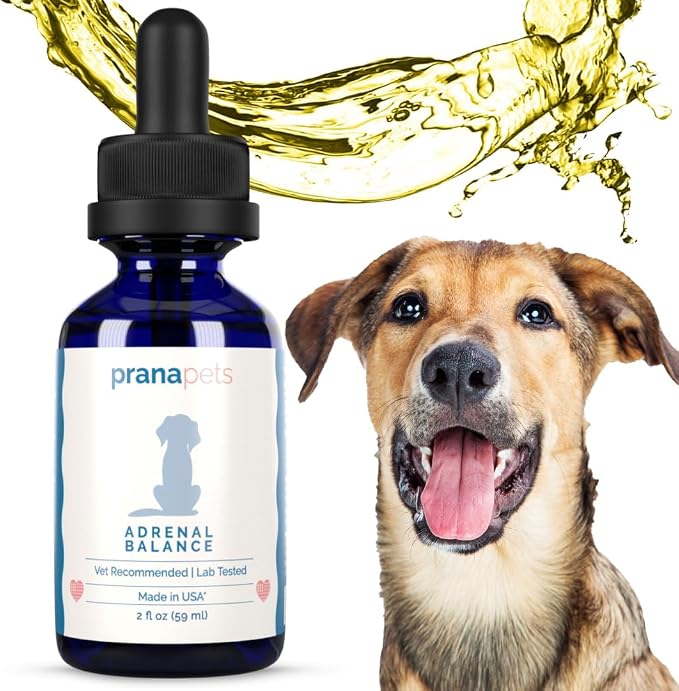 PranaPets Adrenal Balance for Dogs with Cushing’s | Naturally Relieves Symptoms of Adrenal Imbalance in Dogs | Herbal Formula for Balanced Adrenal Function