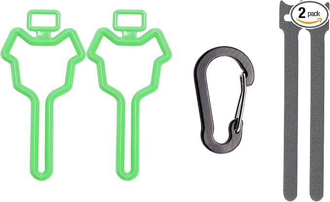 Dog Poop Bag Holder, Waste Bag Holder, Dog Poop Bag Carrier, Hand Free Holder (2 pack, Green)