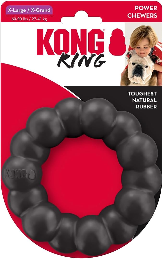 KONG Extreme Ring, Durable Natural Rubber Chew Toy, for XL Dogs | Made from KONG Durable Natural Rubber, a Ring Toy That Supports Healthy Chewing, Dental Health & Play Instincts