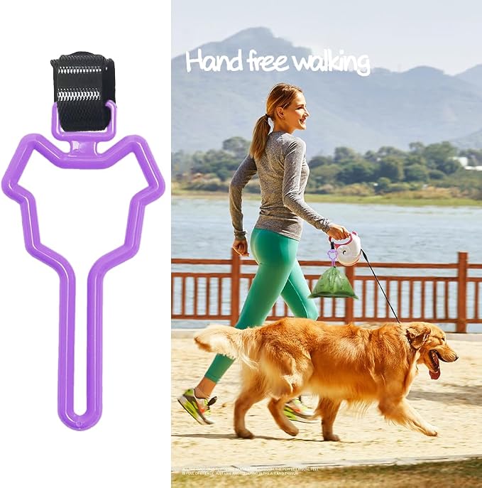 Dog Poop Bag Holder, Waste Bag Holder, Dog Poop Bag Carrier, Hand Free Holder (10 pack, Purple)