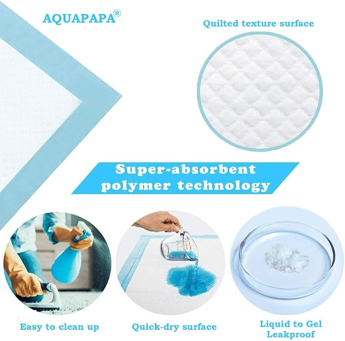 Dog Puppy Pee Pads for Potty Training and Travel, Leak-Proof, High Absorbency, Quick-Dry (Standard, (XL) 23.6"x 35.4" Pack of 20)