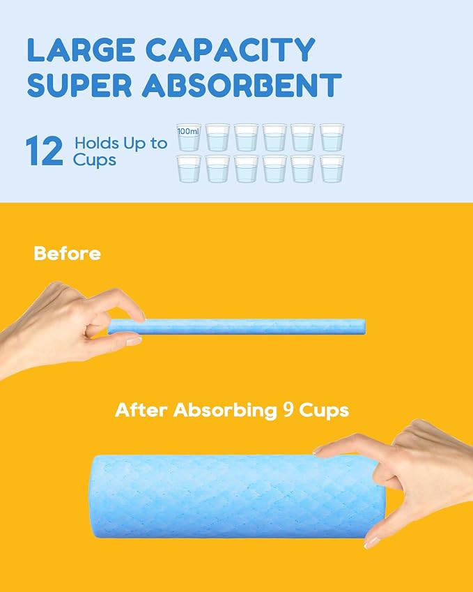 100 Count-36" x 36" XXXL Pee Pads for Dogs, Extra Large Puppy Pads, Super Absorbent Disposable Dog Training Pads, Quick Drying, Leak-Proof, Ultra Thick Potty Pads for Dogs, Puppies, Doggie, Cats