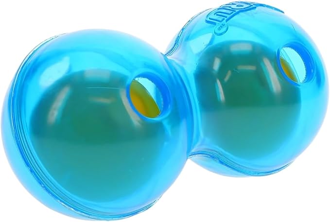 Guru Duo Ball - Interactive Enrichment Toy with Durable Rubber for Roll, Spin & Tumble Fun & Mental Stimulation - Perfect Interactive Dog Toy to Keep Dogs Busy and Occupied - Medium 7.25" Blue Dog Toy