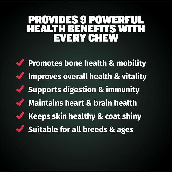 Bully Max Pro Series Muscle Gain Power Chews & Chewable Tablets (60 tabs) + Vitality Chews Bundle for Comprehensive Muscle, Immunity, Joint, Skin & Coat Support – for All Breeds, Puppies & Adult Dogs