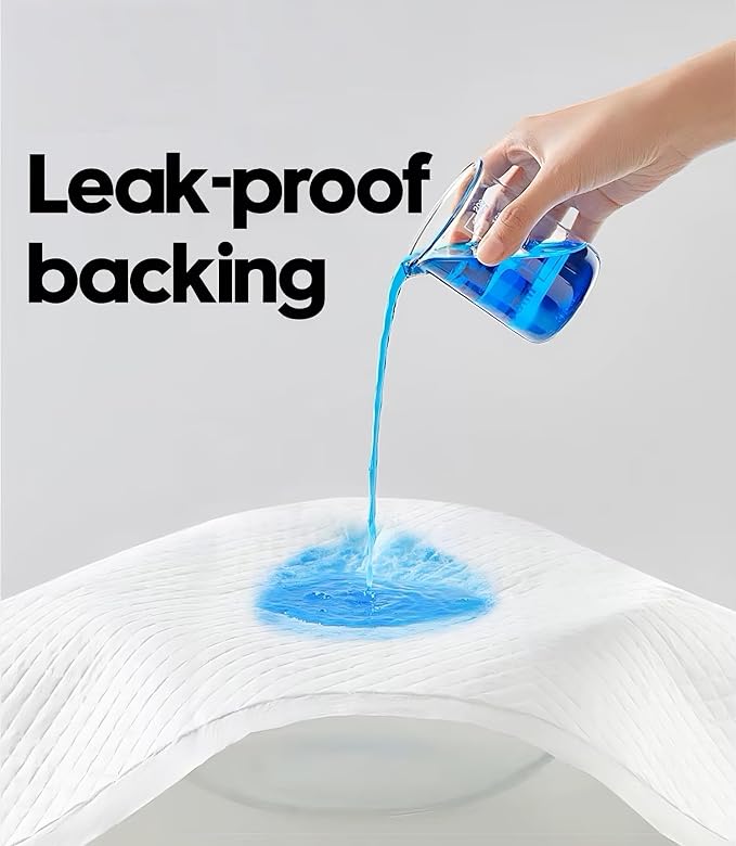 Aurora Pet Dog and Puppy Pee Pads with 5-Layer Leak-Proof Design and Quick-Dry Surface for Potty Training, Super Absorbency, Large 24x24 Inch (80-Pack) – Blue & White