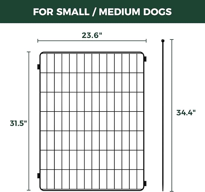 FXW MiniPaws Unleashed Dog Playpen, 32in 4 Panels