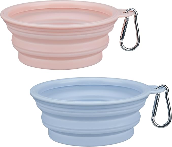 2-Pack Collapsible Dog Bowl, 12oz Silicone