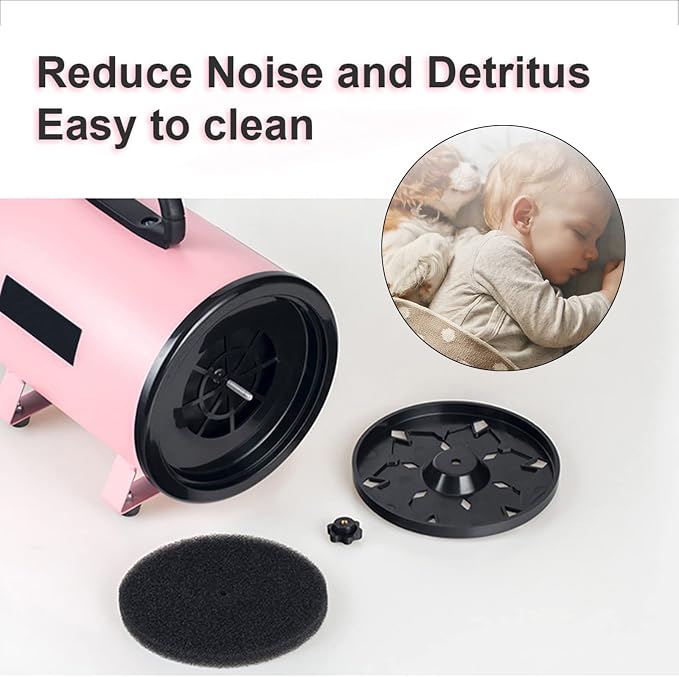 Dog Dryer,Quick Grooming Pet Hair Dryer Blower,Noise Reduction High Velocity Air Forced Dryer Adjustable Speed,Dogs Grooming Bath for Small Medium Large Dogs Cats,White