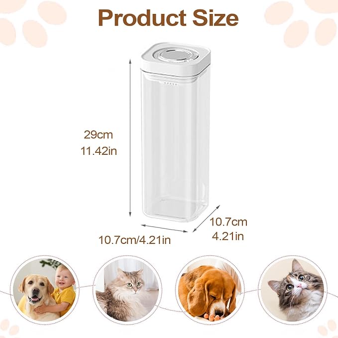 Dog Food Storage Container Sealing Vacuum Leakproof Safe, Multicolor