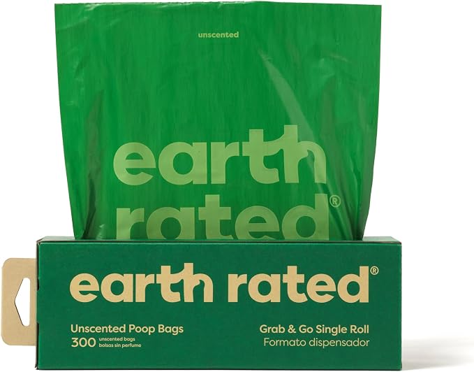 Earth Rated Dog Walking Essentials Bundle - 300 Waste Bags + 100 Grooming Wipes, Unscented