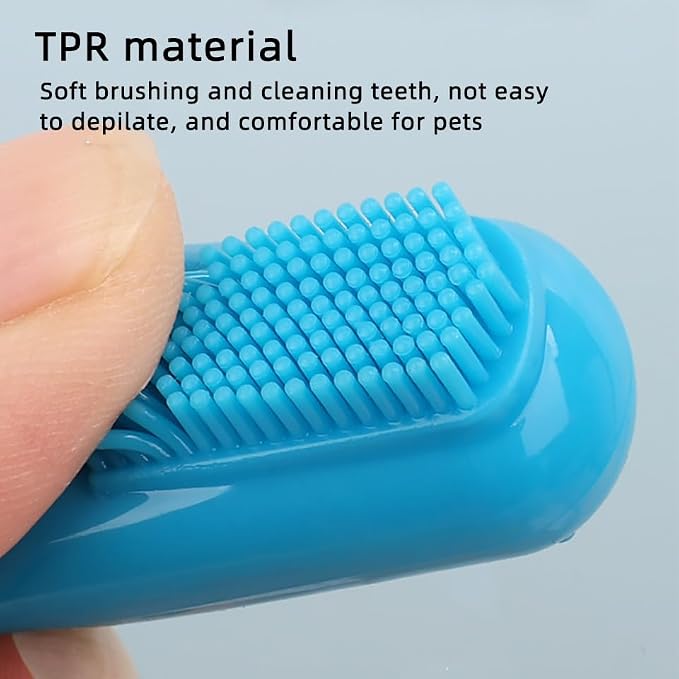 Generic My Forever Pet Finger Toothbrush for Dogs and Cats, 4-Pack, Soft Bristles, Green/Blue/Orange/Purple