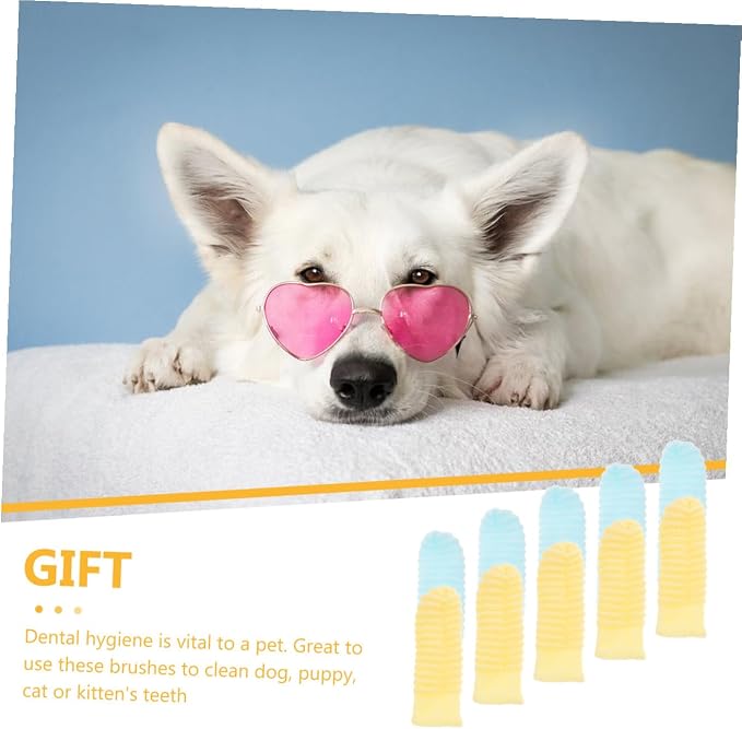 GALPADA 10pcs Finger Toothbrush for Dogs and Cats Easy Use Pet Care Tool for Small and Large Breeds Lightweight and Portable for Teeth Cleaning