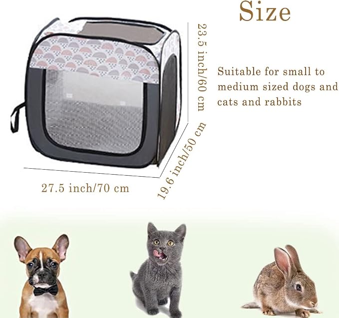 Cat & Dog Dryer Box Folding Pet Dry Room Pet Hair Drying Tent Grooming House Dryer Cage Hair Clearing Travel Bags for Dogs Cats Rabbit