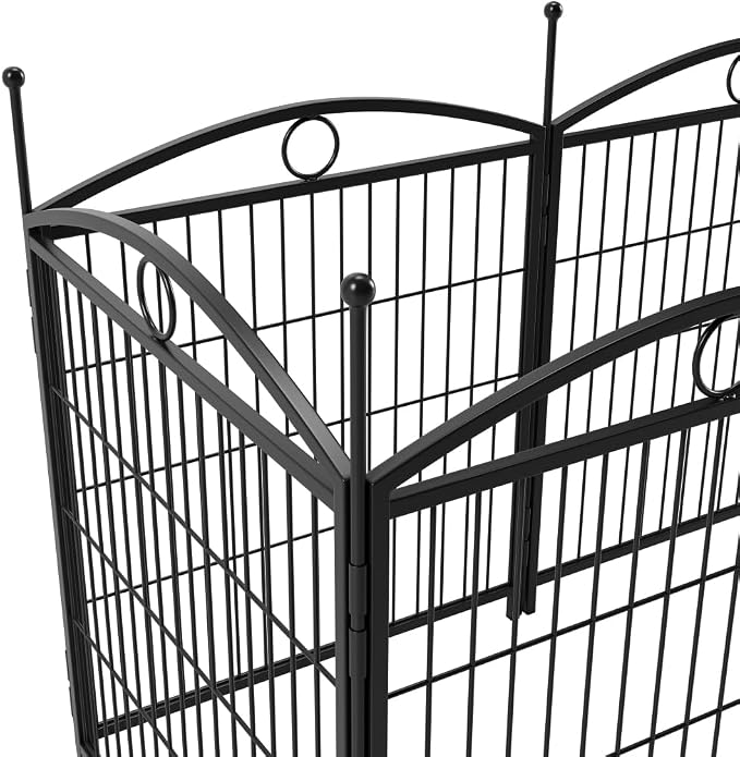 Dog Playpen 32 inch 8 Panels Metal Exercise Pen | With Door,Heavy-Duty Rustproof Foldable Dog Pen, Easy DIY Shapes, Indoor/Outdoor, for Small/Medium