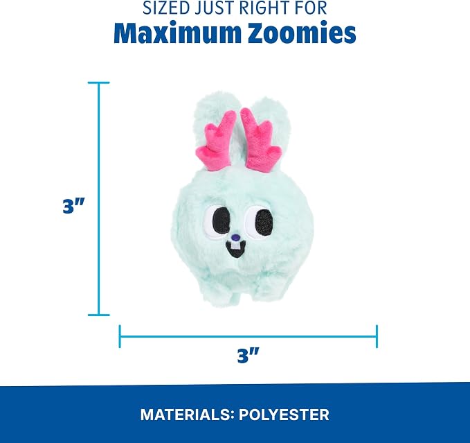 BarkBox Jack Jackalope Dog Toy - Toy for Small Dogs | Cryptid Plush Toy with Squeaker and Crinkle