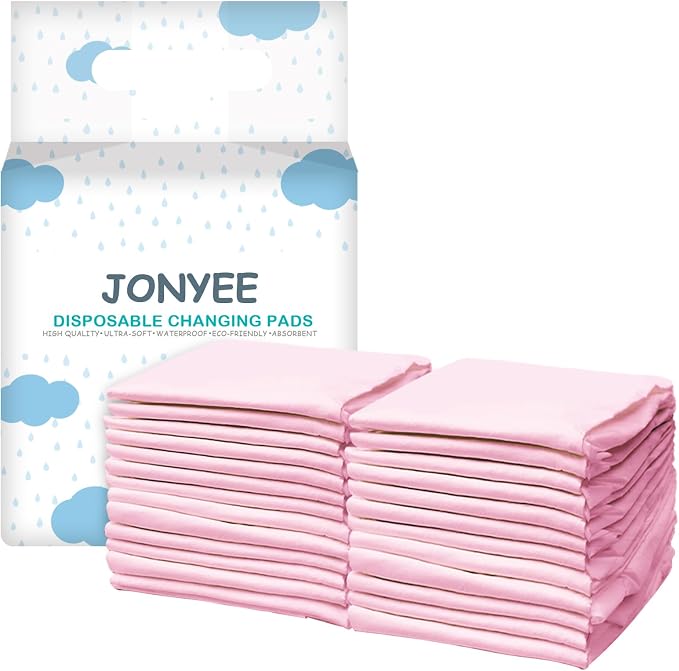 Basics Dog and Puppy Pee Pads with 4-Layer Leak-Proof and Quick-Dry Design for Potty Training, 13” x 17” Ultra Absorbent Disposable Changing Pads for Small Pets -Pink(50 Count)