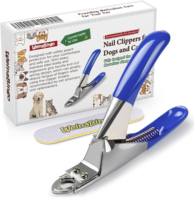 Dog & Cat Nail Clippers, Professional Claw Trimmer with Nail File