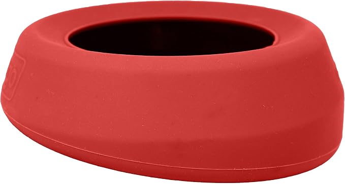 Kurgo Splash Free Wander Dog Water Bowl, 24oz, Chili Red