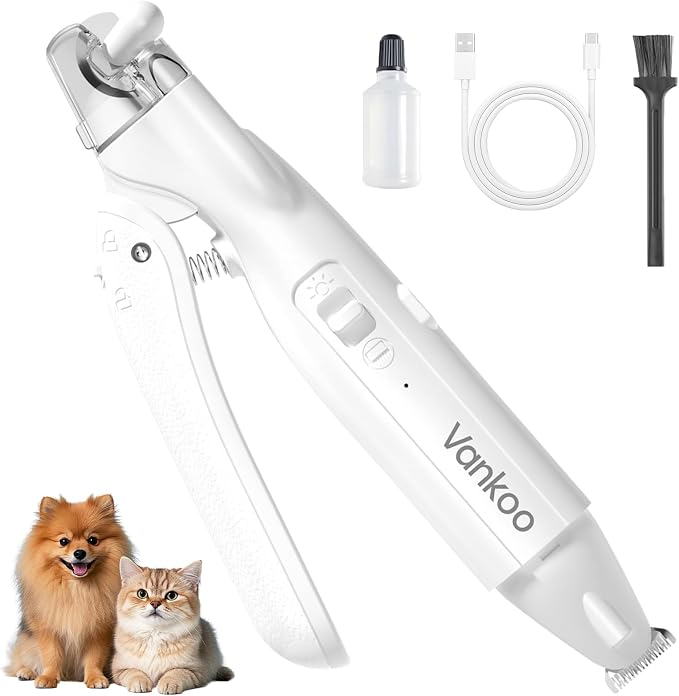 2-in-1 Dog & Cat Nail Clippers & Trimmers, IPX7 Waterproof