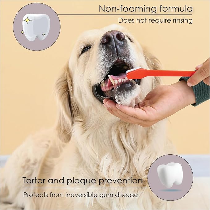 Advanced Enzymatic Toothpaste for Dogs, Peanut Butter Flavor Dog Toothpaste, Helps Clean Teeth & Freshen Breath, Supports Oral Hygiene, Dog Dental Care Toothpaste Gel, 5 oz