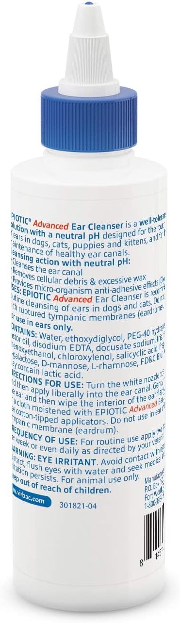 Virbac Epiotic Advanced Ear Cleanser, 4 oz (Pack of 12)