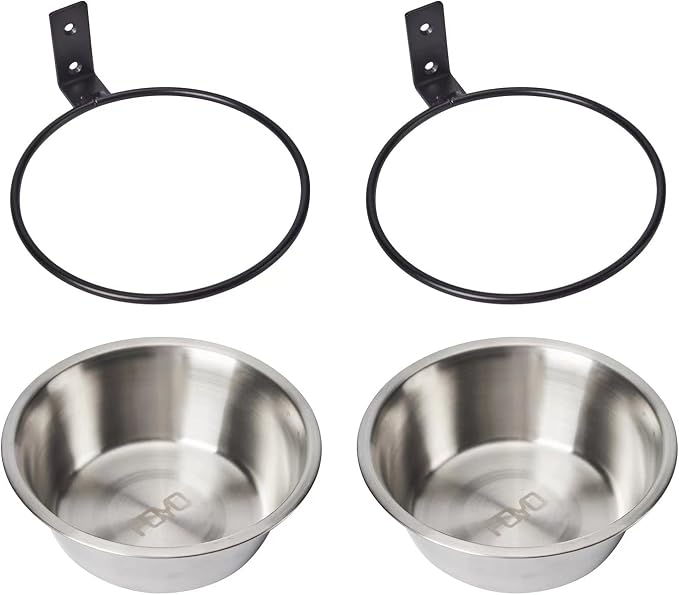 FOYO Elevated Dog Bowls, Raised Dog Food and Water Bowls,Wall Mounted Pet Comfort Feeding Bowls for Medium Dogs