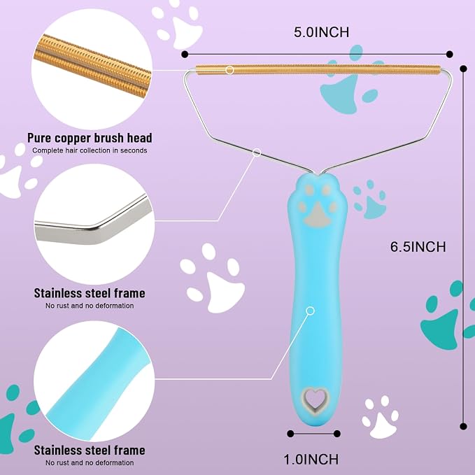 Qiguet Pet Hair Remover Dog Hair Remover - Cat Hair Remover Furniture,Carpet Rake,Pet Hair Removal Tool,Pet Hair Remover for Couch,Pet Towers,Floor Mats & Rugs - Unique Carpet Scraper & Fur Remover