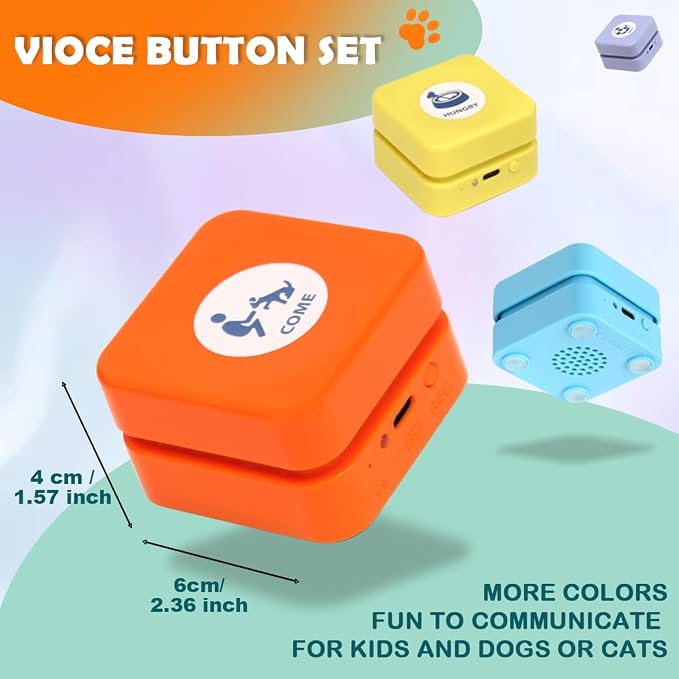 Rechargeable Dog Buttons Starter Pack, 6 Counts