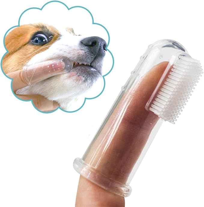 10pcs Soft pet cat Dog Finger Toothbrush, cat Dog Brush Bad Breath Tartar Teeth Care Tool Dog cat Cleaning silicagel pet Supplies