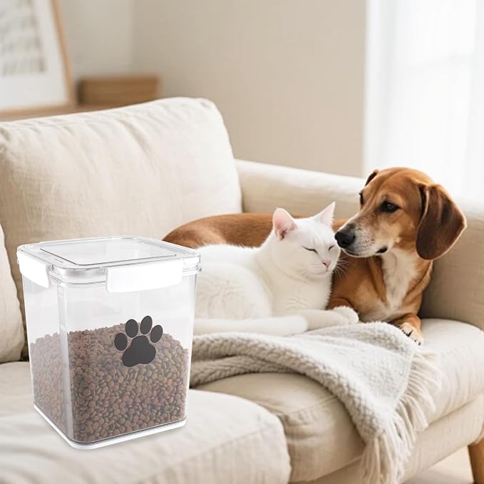4L Dog Food Storage Container, 4L, White