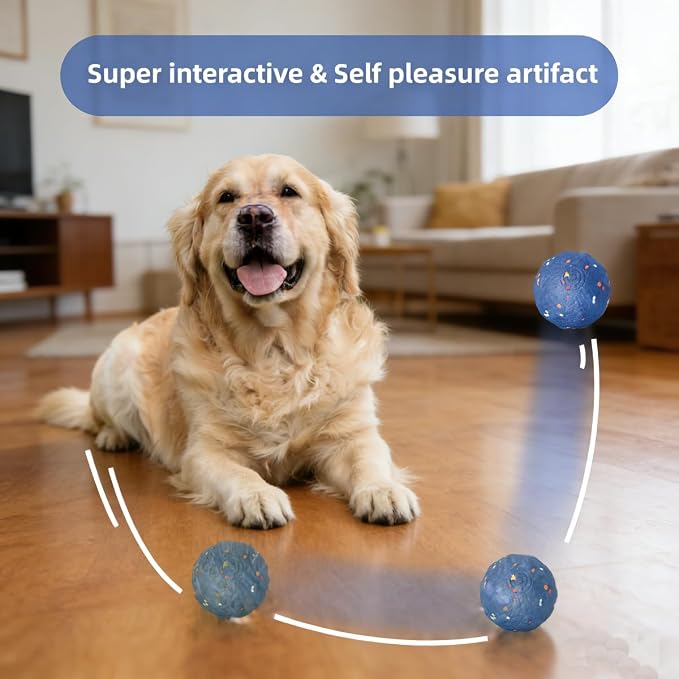 Smart Bouncing Dog Ball Dual Mode | Automatic bouncing electronic dog ball with dual smart vibration modes & Type-C USB charging.