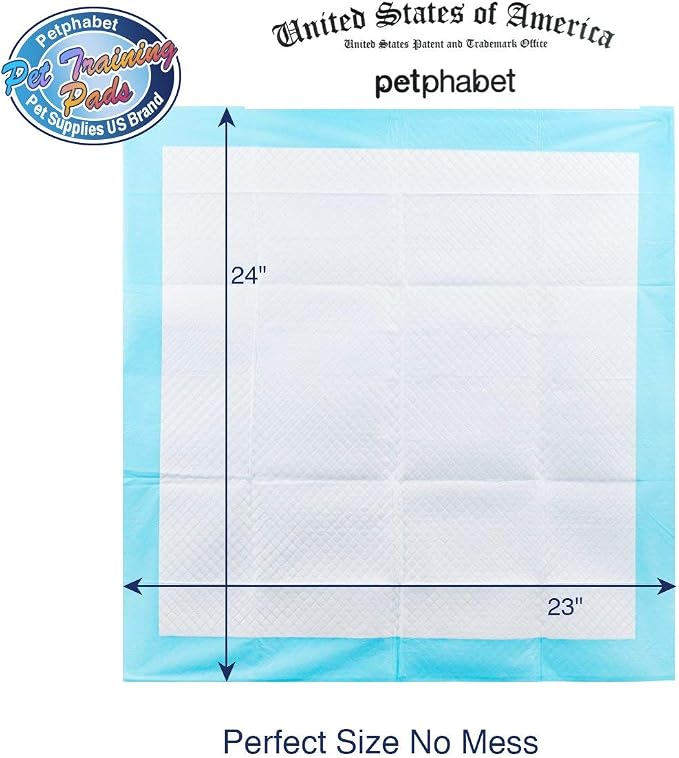 Pee Pads For Dogs - 150 Count - 23" x 22" Dog Pee Pads for Pet Training Pads by Petphabet