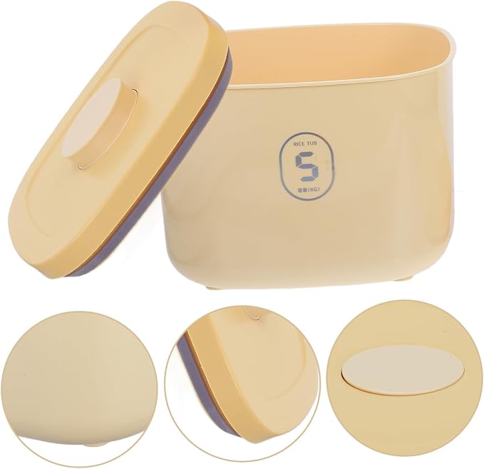 Mobestech Airtight Small Pet Food Storage Container Vacuum Sealed Cat and Dog Food Bin, Small, Yellow