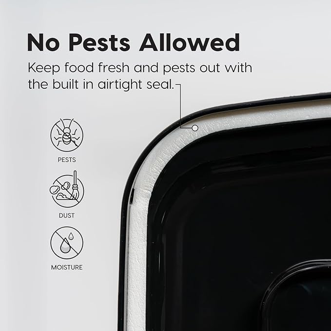 IRIS USA Dog Food Storage Container, Up to 58 lbs, Black