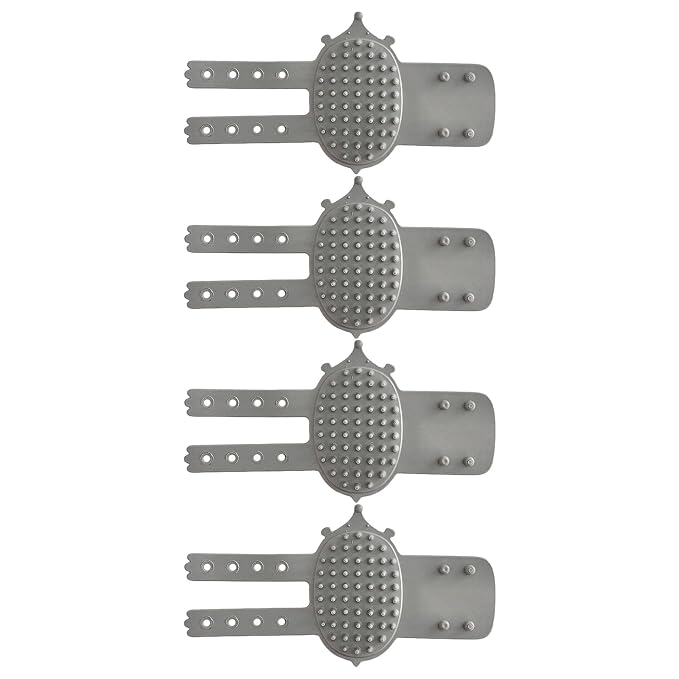 4pcs Groomer Massage Brushes Furniture Mountable Grooming Tool for Itch Relief Adjustable Silicone Cats Groomer