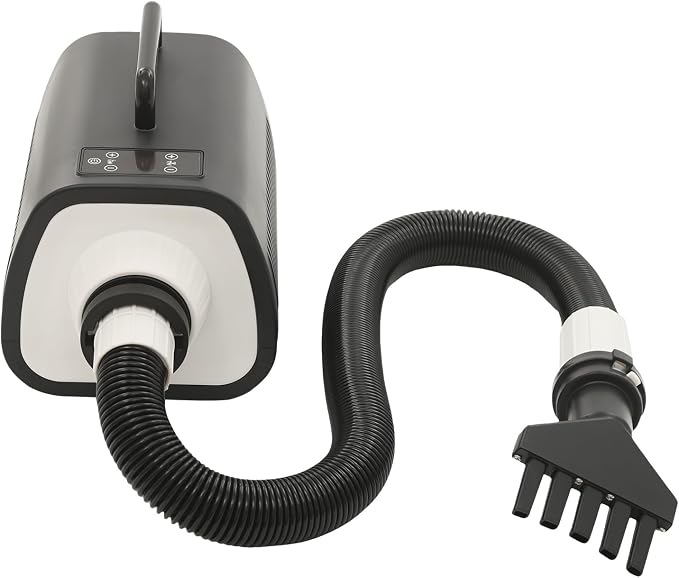 Pet Hair Dryer 2100W Adjustable Speed Temperature for Dogs Cats Home Use | Adjustable 1-9 speed/temperature – 2100W motor, 120000rpm – ABS housing – insulated handle – overheat protection – 3 nozzles