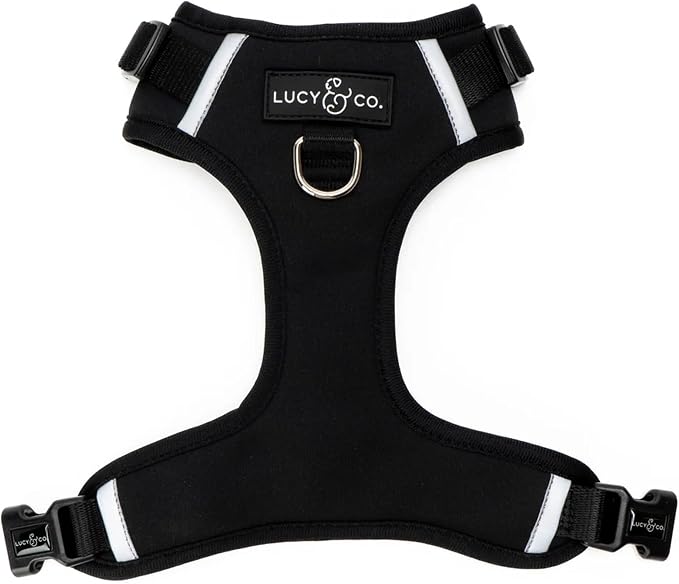 Lucy & Co. The Midnight No-Pull Dog Harness - Size X-Small - Vest to Stop Pulling & Walk Easy - Comfortable Leash Training Product w/Adjustable Chest & Neck Straps