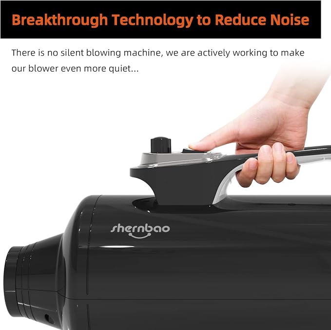 Dual Motor High Velocity Pet Dog Grooming Force Hair Dryer/Blower 6.0HP | 6.0HP powerful high velocity blower dryer for professional dog hair grooming, Jet Black DHD-2400T