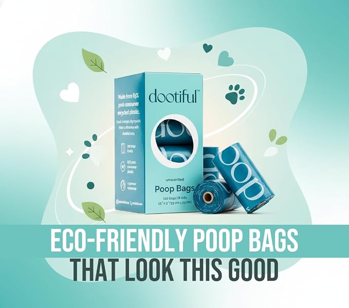 Dog Poop Bags - 240 Unscented Waste Bag, 65% Recycled Materials, Tear Resistant Pet Bags for Poop - 16 Rolls 100% Leak Proof - Extra Thick, Eco-Friendly Doggie Poo Bags for Hassle-Free Cleanup Outdoor