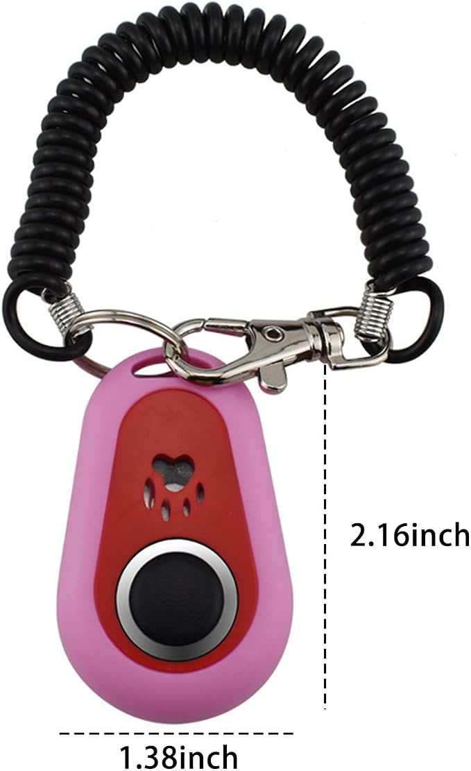 URBEST Pet Training Clicker with Wrist Strap, 4 Pcs, Circle