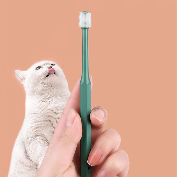 Small Pet Toothbrush for Dogs & Cats, Soft Bristle Training Toothbrush for Gentle Teeth Care Kit