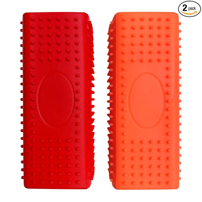 2pcs Pet Hair Remover, Orange+Red