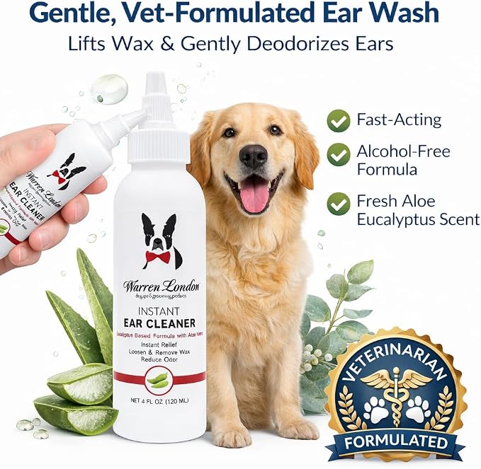 Warren London Ear Cleaner for Dogs & Cats, 4 oz