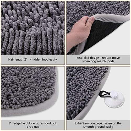 Snuffle Mat for Dogs, Interactive Puzzle Toys Feeding Games for Pets | 17'' x 21'' Sniff Mat for Boredom Helps Slow Eating and Keep Busy Encourages Natural Foraging Skills Stress Relief