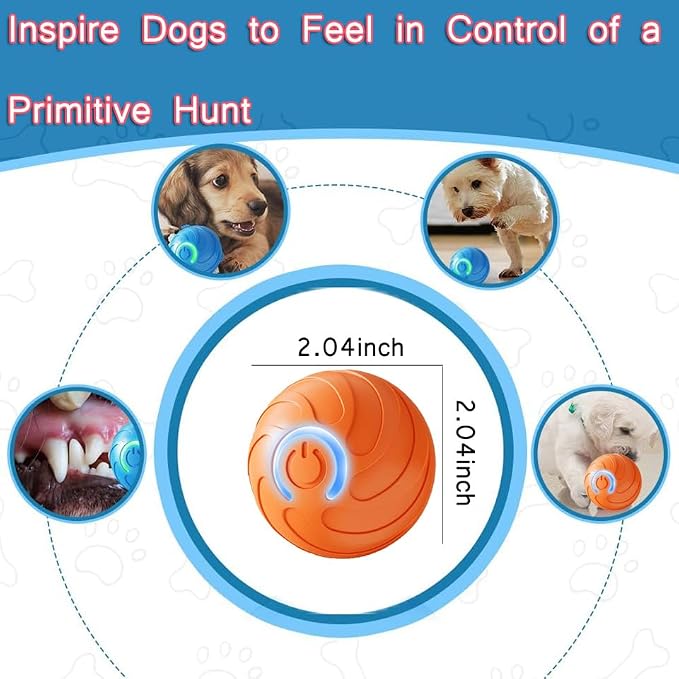 Smart Jumping Ball for Dogs,Duraspin Dog Bouncing Ball,Automatic Rolling,Interactive Bouncing Toys for Small Dogs,Dog, Blue