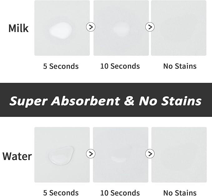 HotLive Dog Food Mat - Absorbent Cat Mat for Food and Water, No Stains Pet Feeding Bowl Mat, Easy to Clean Pet Placemats, Quick Dry Dog Water Dispenser Mat for Messy Drinkers | Paw Light Grey 18"x34"