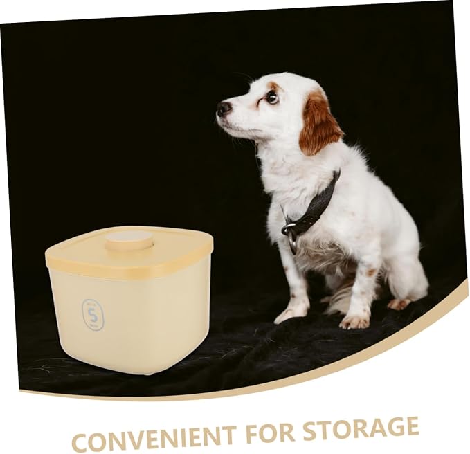 Toddmomy Airtight Dog Food Storage Container Large Capacity Vacuum Sealed Canister for Cat Dog, Large, Yellow