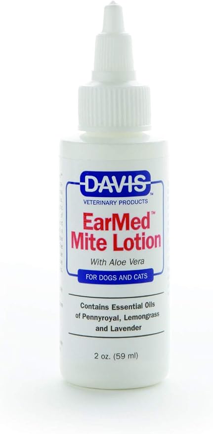Davis EML02 EarMed Mite Lotion for Pets, 2 oz